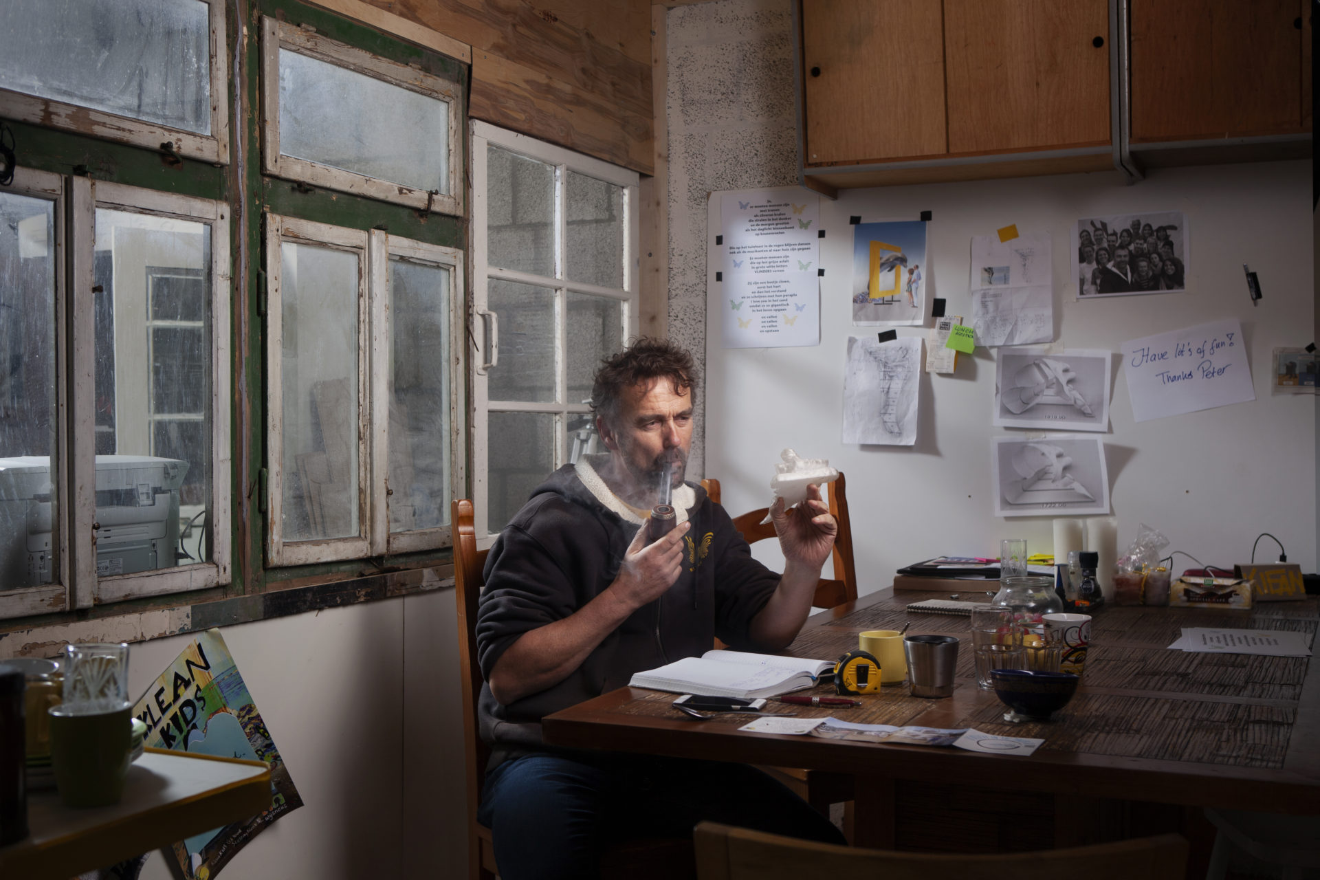 Peter Smith in zijn atelier